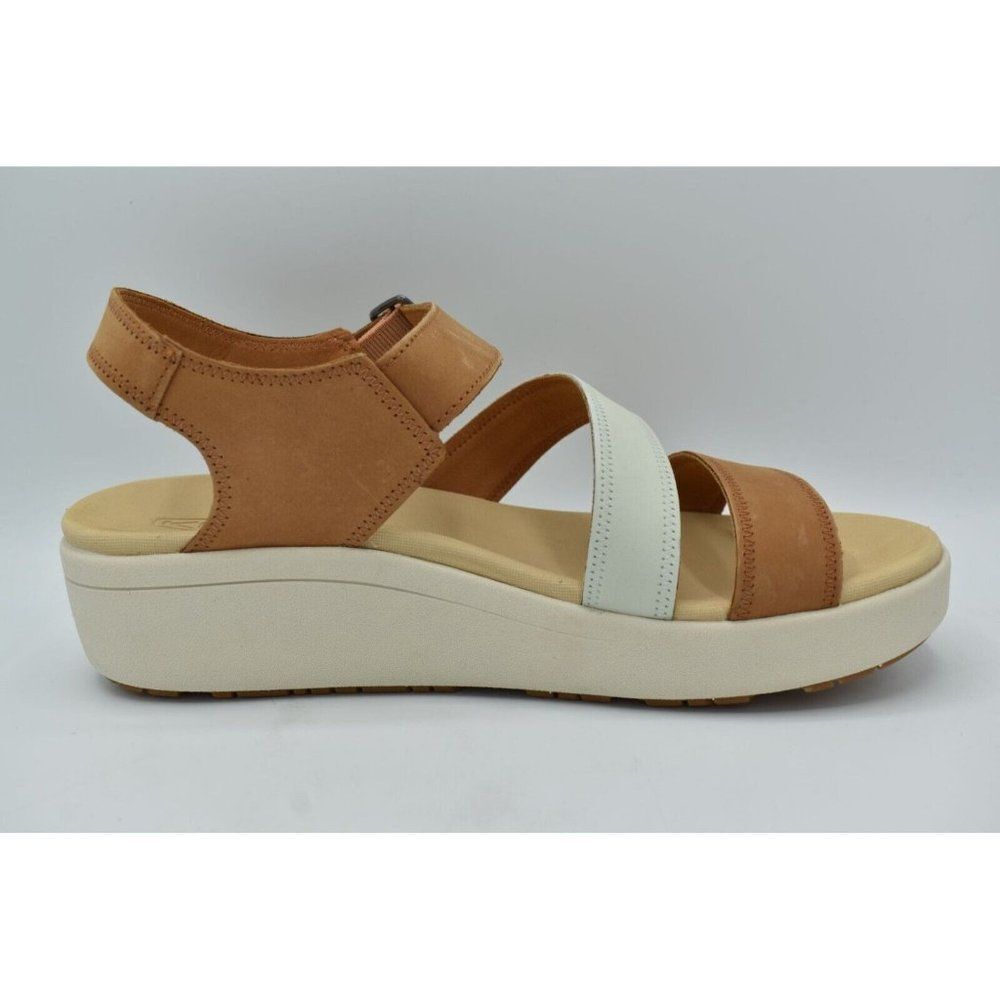 Keen Womens Size 11 Ellecity Natural Leather Backstrap Sandals Shoes - Picture 6 of 12